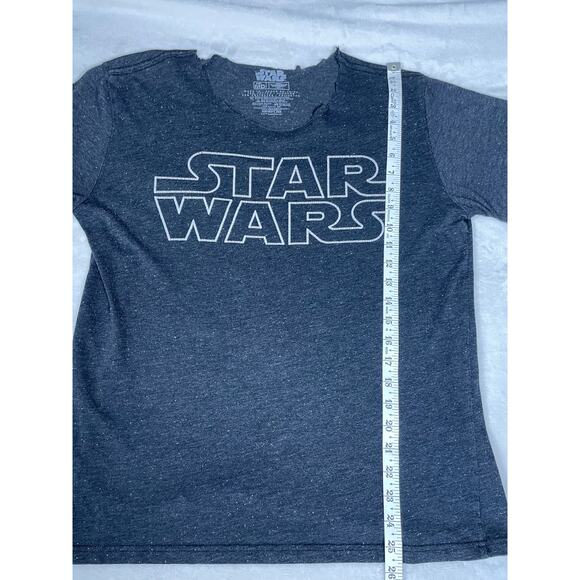 Star Wars Logo Black Speckled Distressed Tee Size M - Picture 4 of 6